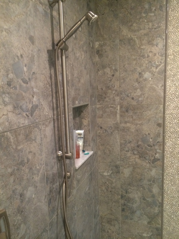 newly tiled shower