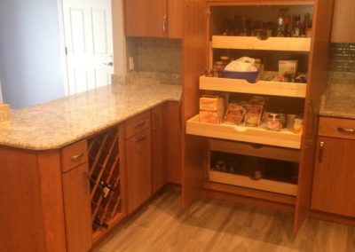 new wooden cabinets