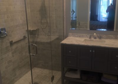 remodeled shower area